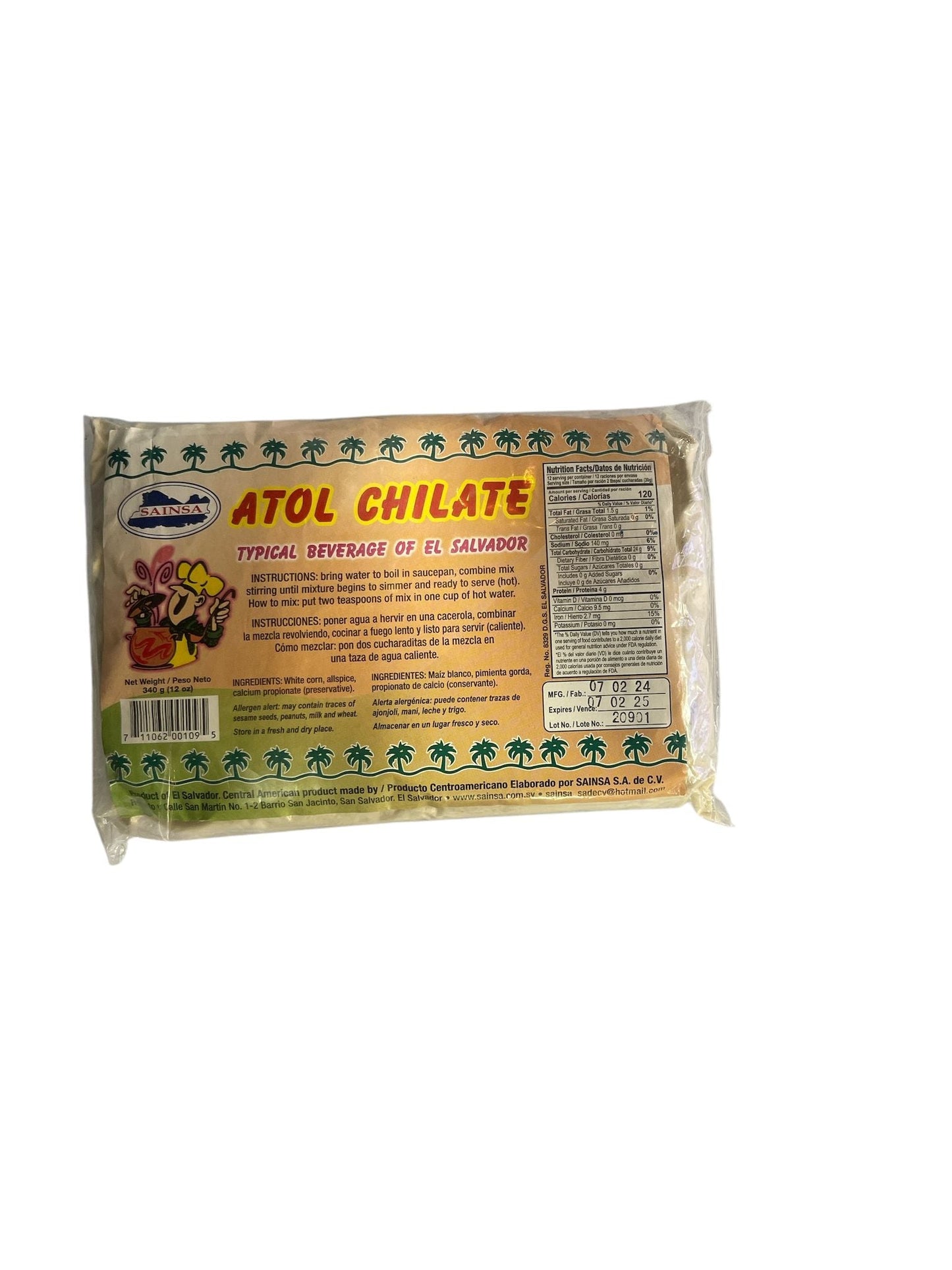 Harina para Atol Chilate Sainsa 1LB