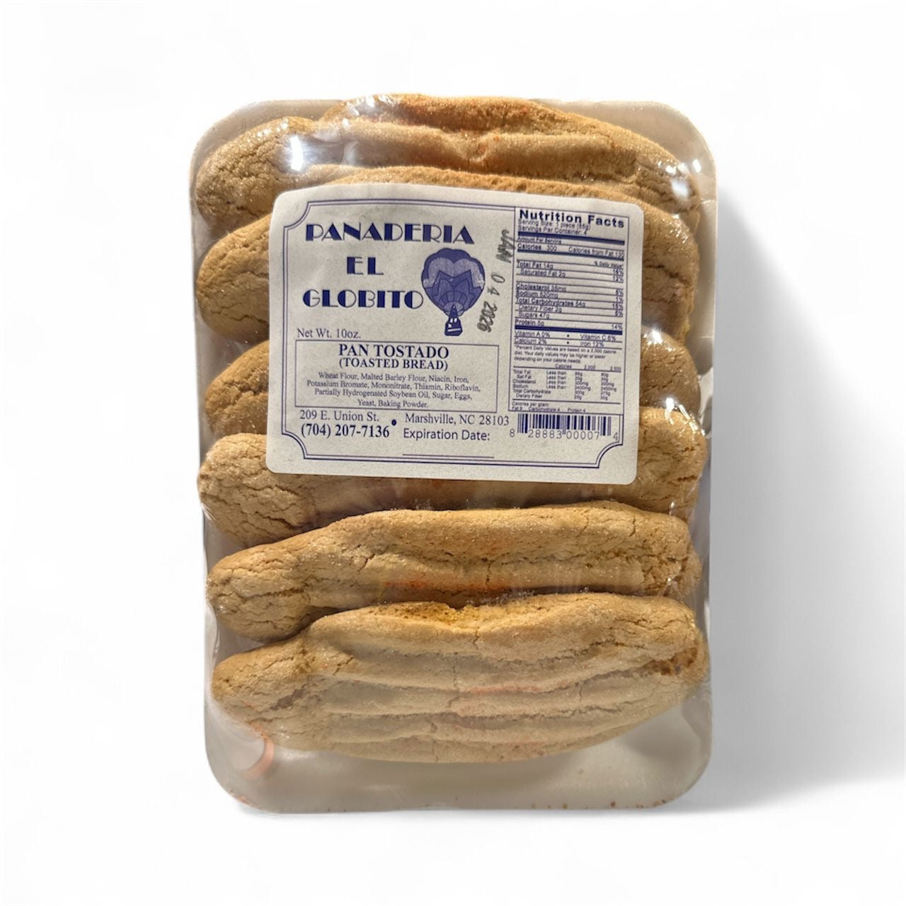 Pan Tostado 6 unidades | Panaderia El Globito