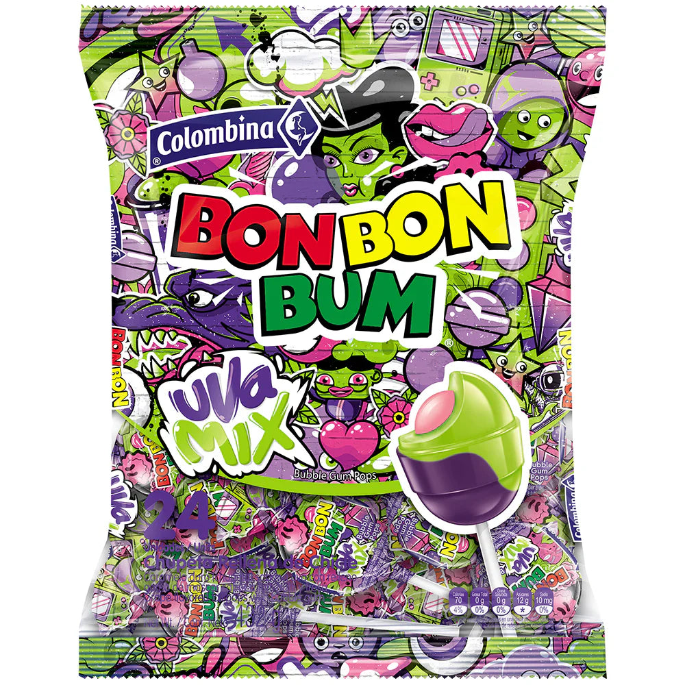 Bonbon Bum Uva Mix - Colombina