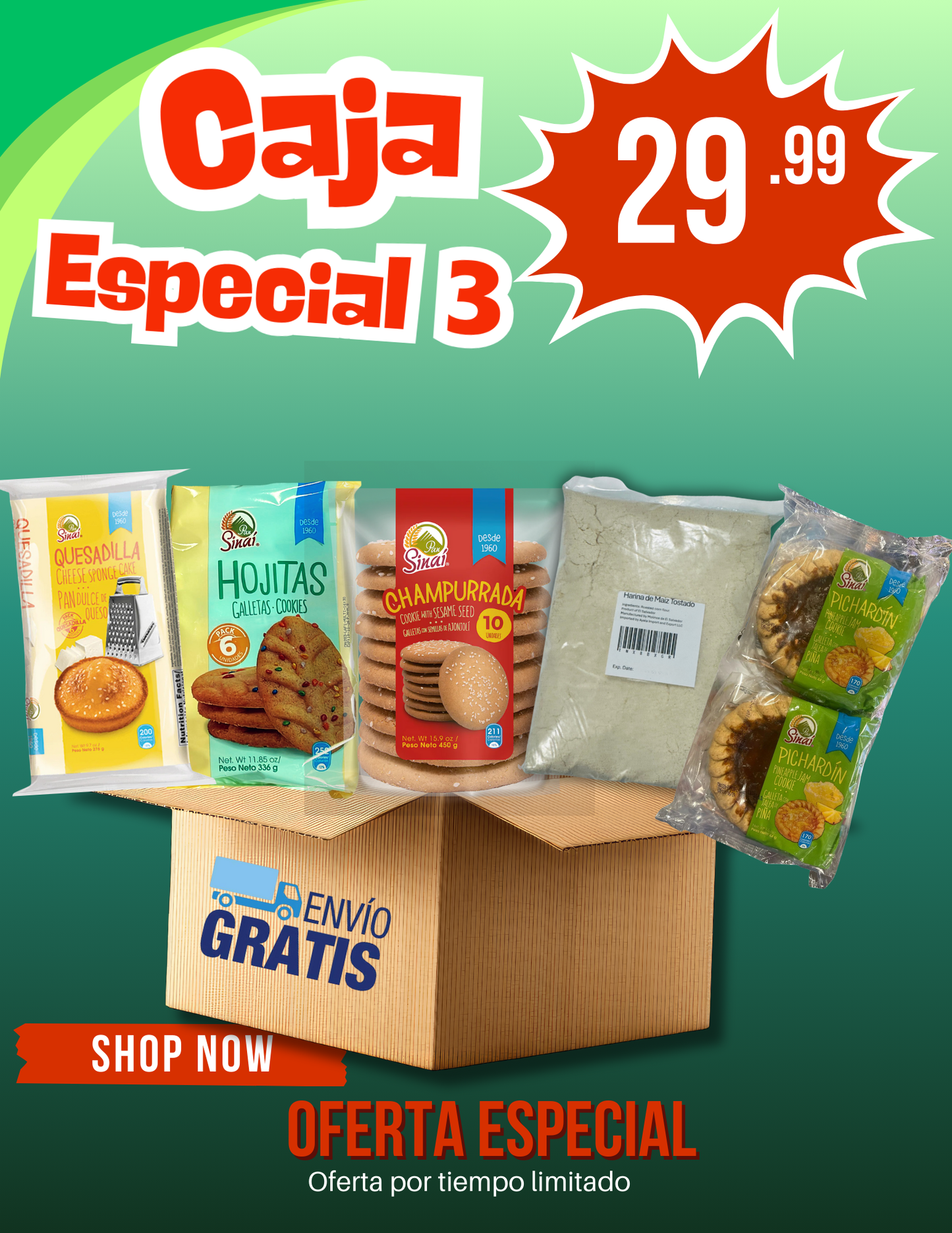 Caja Especial de Pan 3 - Con Envio Gratis