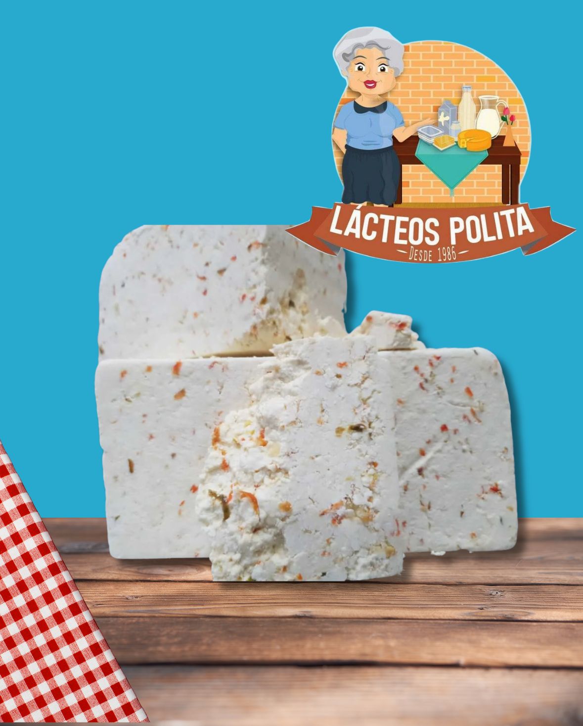 Queso de Terron/Seco con Chile - Lacteos Polita