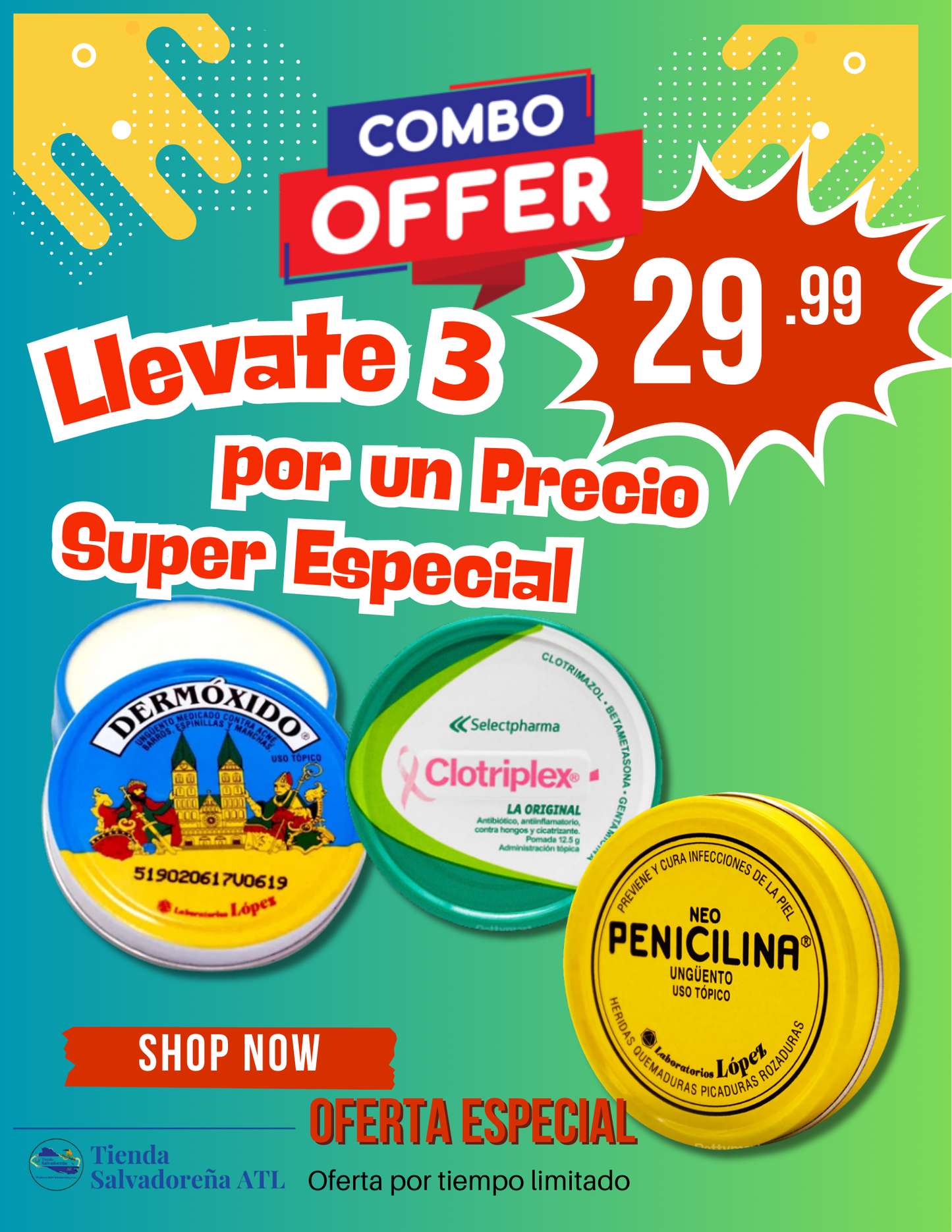 Combo Especial de 3 Unguento Topico