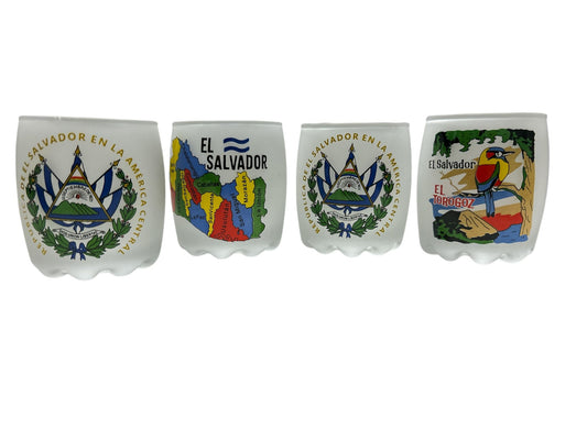Vasos Tequileros de El Salvador pack de 4