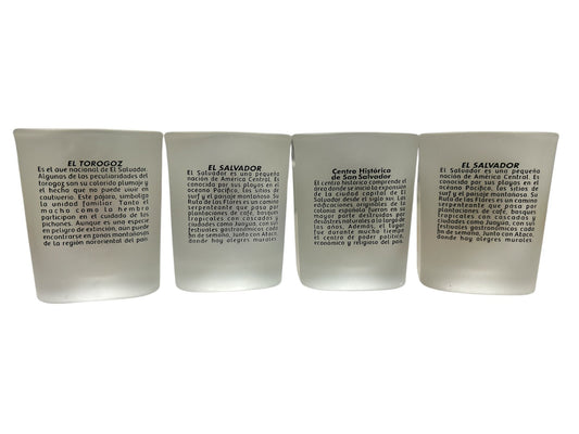 Vasos Tequileros de El Salvador pack de 4
