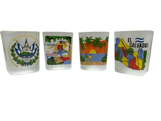 Vasos Tequileros de El Salvador pack de 4