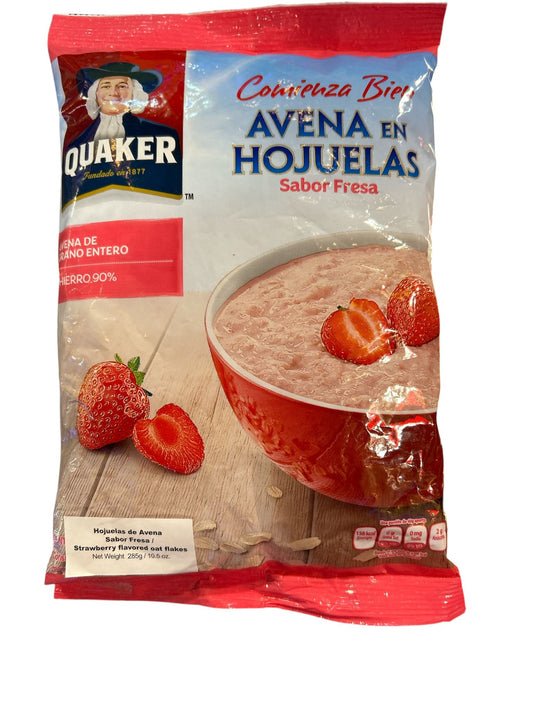 Avena Quaker Saborizada Fresa Hojuelas De Grano Entero - 285 g
