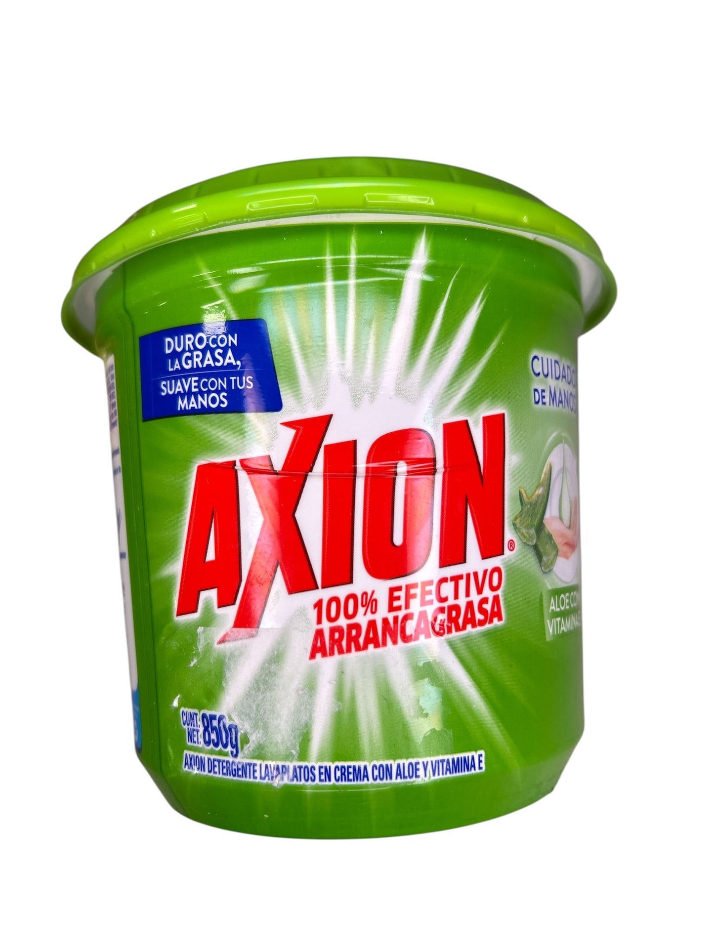 Lavaplatos Axion con Aloe Vera  y vitamina E en crema arrancagrasa - 850 gr