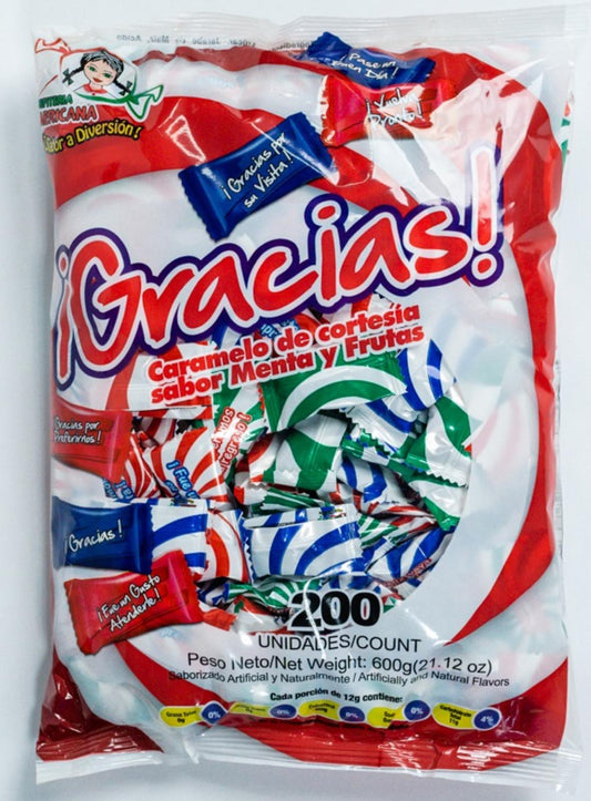Caramelos Gracias (bolsa de 200 unidades) - Confiteria Americana