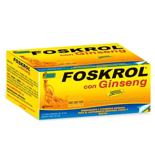 Foskrol con Ginseng - 15 viales bebibles de 15ml