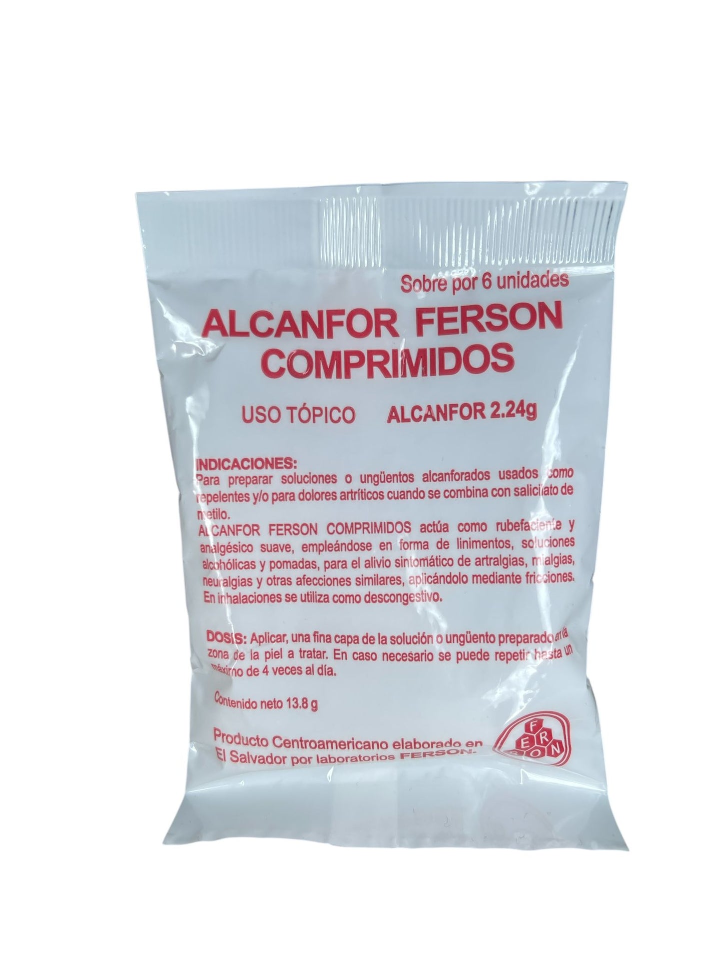 Alcanfor - Bolsa con 6 Comprimidos