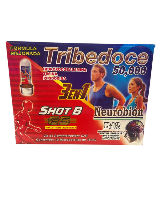 Tribedoce 50,000  3 en 1 - Caja de 10 Microbotellas de 15 ml