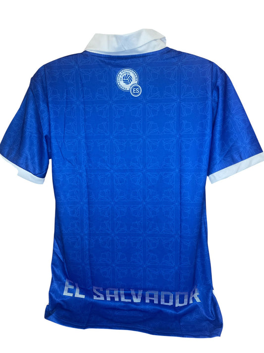 Camisa Azul tipo Polo de El Salvador