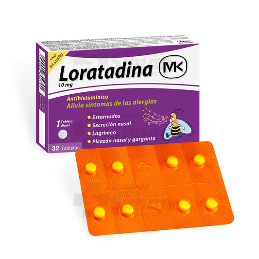 Loratadina MK 10 mg caja de 32 Tabletas