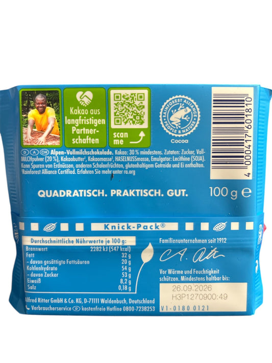Chocolate Alpenmilch - Ritter Sport