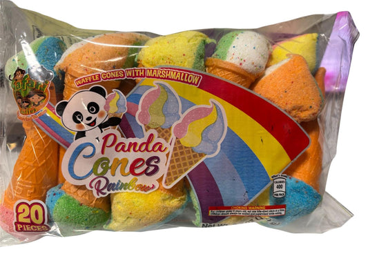 Panda Cones Rainbow 20 unidades