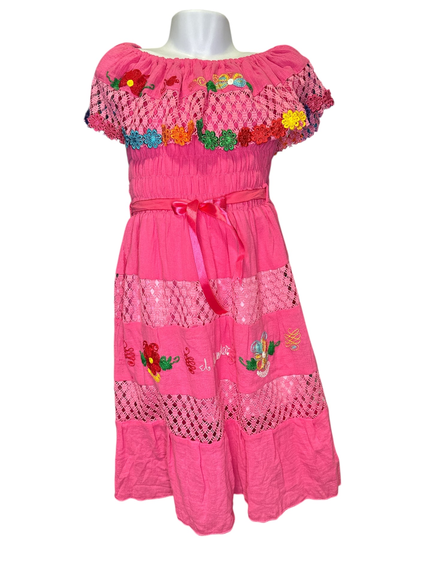 Vestido Veranero de Niña 1 a 14 años de edad - rosado