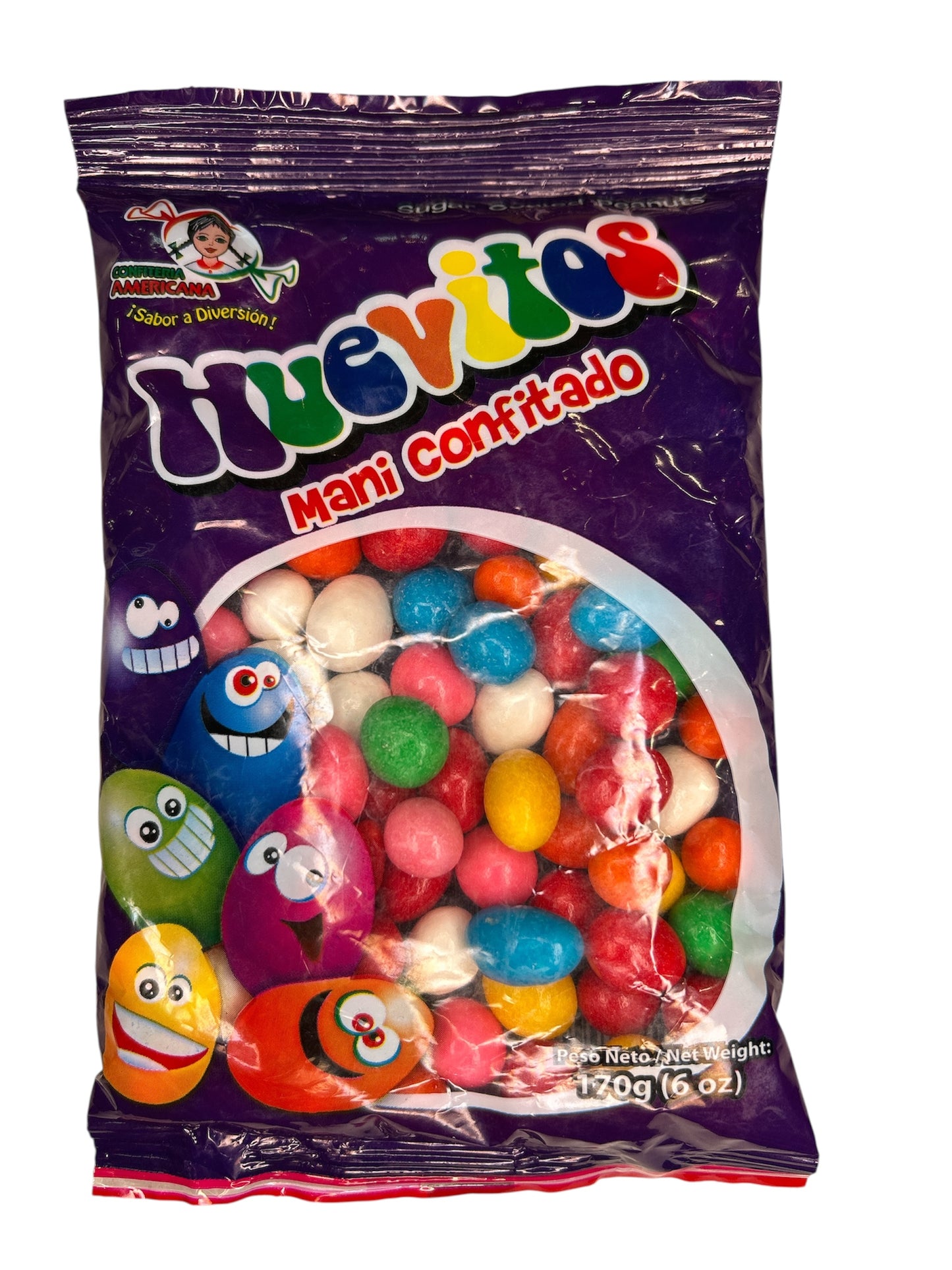 Huevitos (mani confitado) bolsa morada - Confiteria Americana