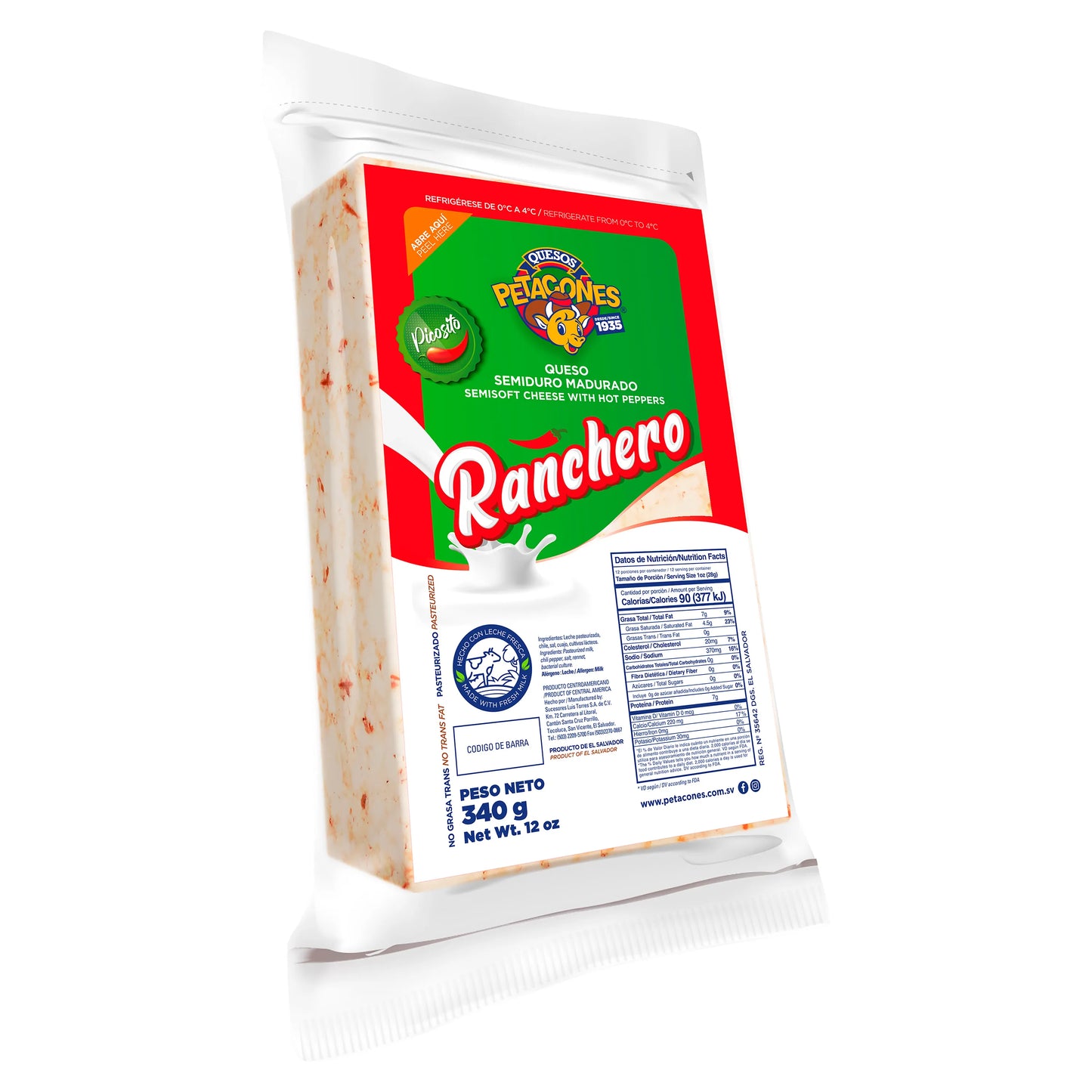 Queso Petacones Ranchero 340grs