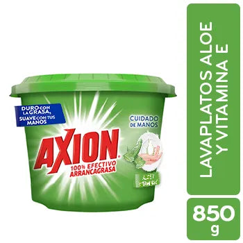 Lavaplatos Axion con Aloe Vera  y vitamina E en crema arrancagrasa - 850 gr