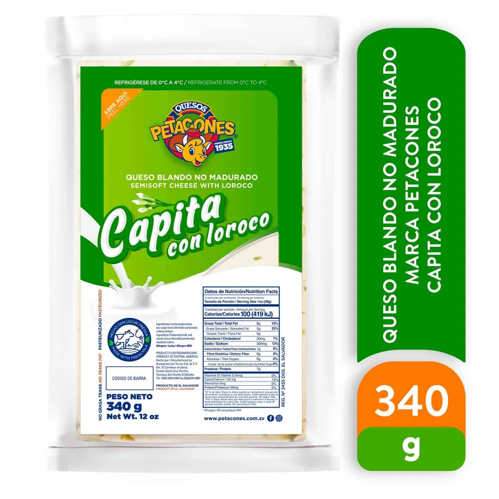 Queso capita con Loroco - Petacone Duroblando