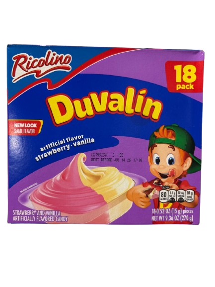 Duvalin Strawberry Vanilla Ricolino 18 pack 270g