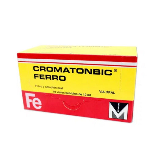 Cromatombic Ferro - Caja de 10 viales bebibles de 12 ml