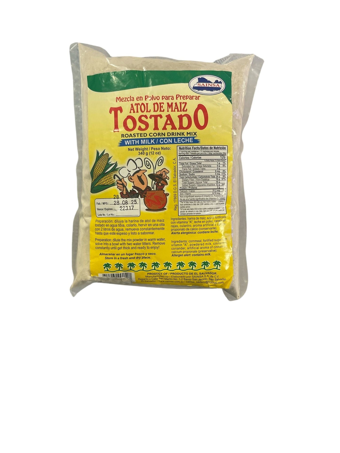 Atol de maiz tostado SAINSA