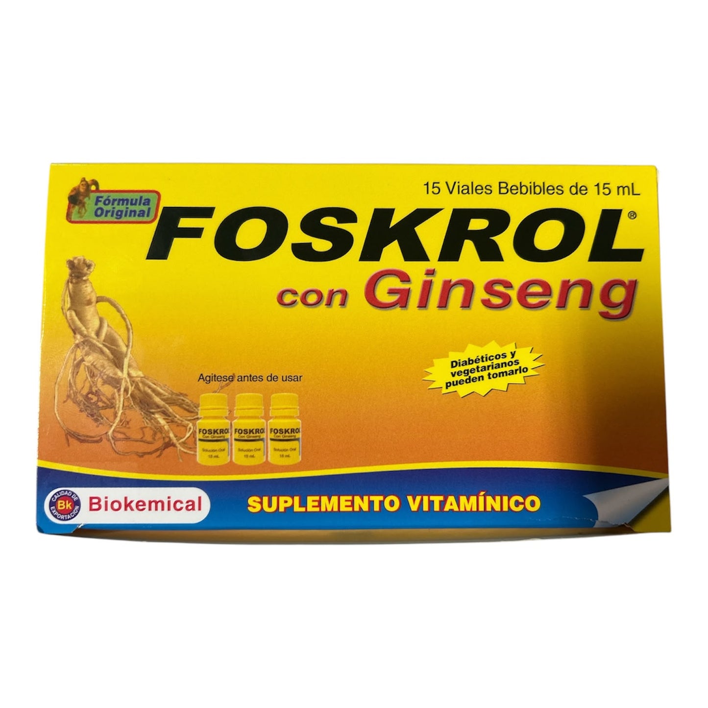 Foskrol con Ginseng 15 viales bebibles