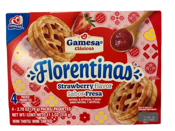 Galletas Florentinas sabor fresa GAMESA 316g