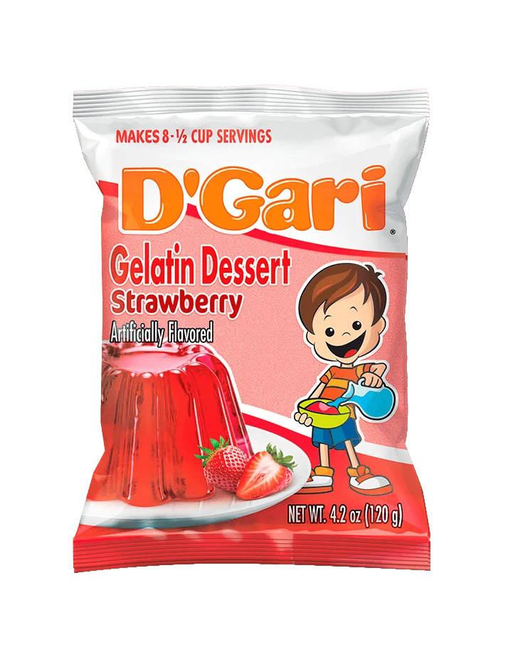Gelatina en agua de fresa D´Gari 120g