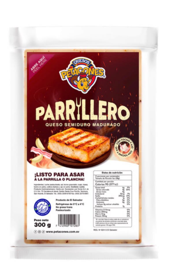 Queso Petacones parrillero Semiduro con Tocino y Ajo