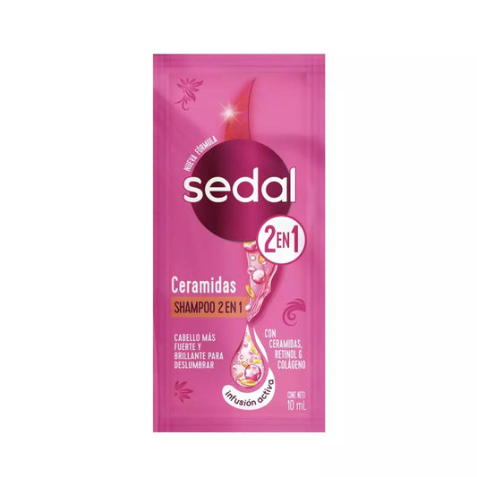 Shampoo Sedal Ceramidas 2 En 1 - Paquete Con 14 Sobres