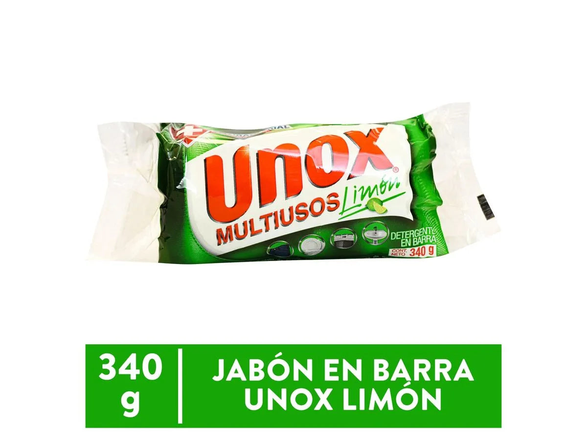 Detergente Unox Multiusos Limon En Barra - 340 g