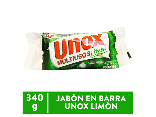 Detergente Unox Multiusos Limon En Barra - 340 g