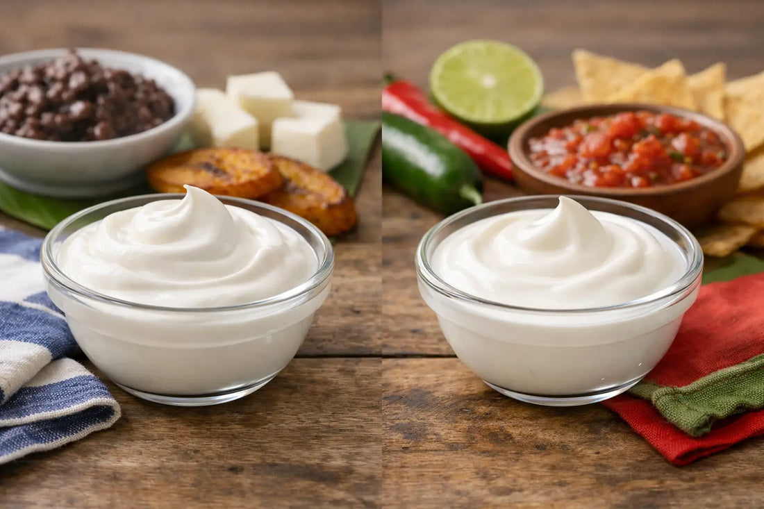 Crema salvadoreña versus mexicana: diferencias