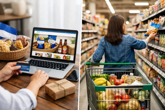 Tienda salvadoreña online vs supermercado
