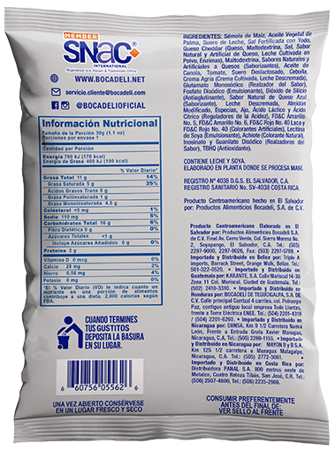 Gustitos sabor Salsa y Queso 93g - BocaDeli