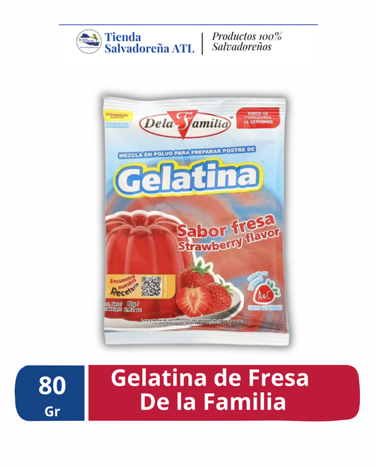 Gelatina de Fresa 80gr - De la Familia
