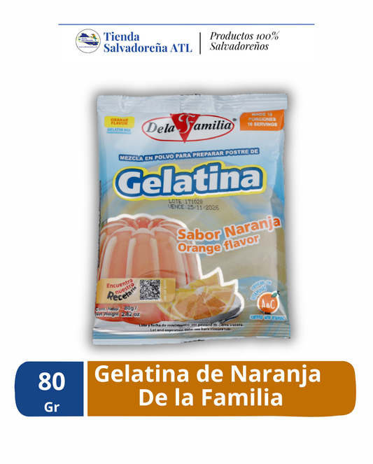 Gelatina de Naranja 80gr - De la Familia