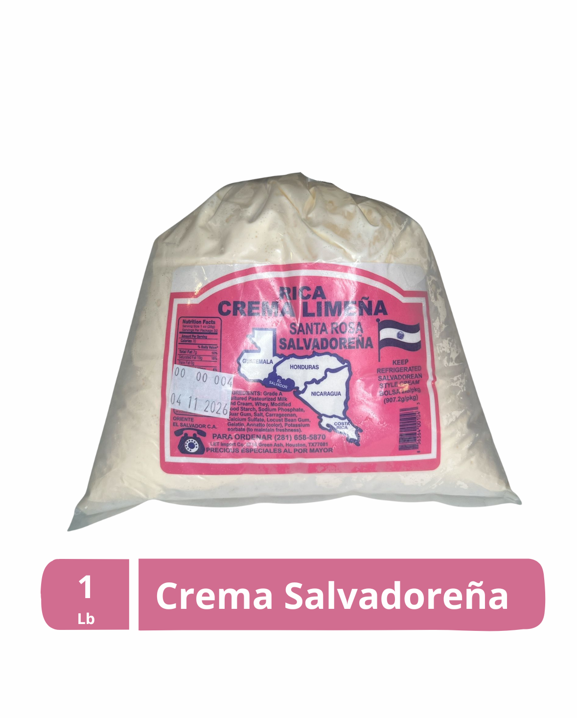Rica Crema Salvadoreña 1 lb | Santa Rosa