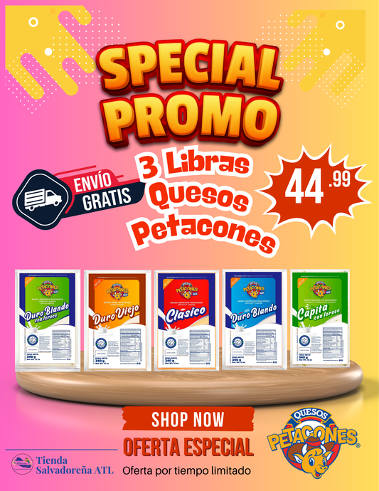 Especial 3 Libras de Quesos Petacones con Envio Gratis!