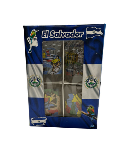 Vasos Tequileros de El Salvador pack de 4
