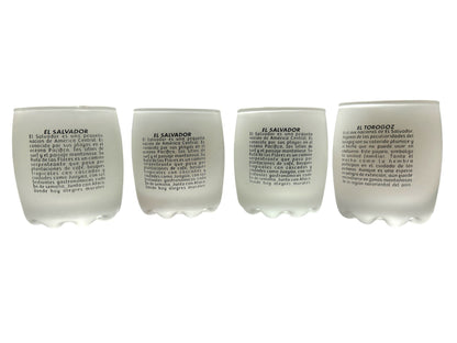 Vasos Tequileros de El Salvador pack de 4