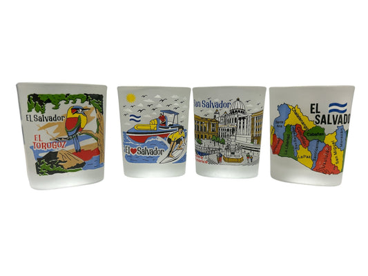 Vasos Tequileros de El Salvador pack de 4