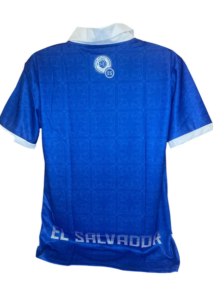 Camisa Azul tipo Polo de El Salvador