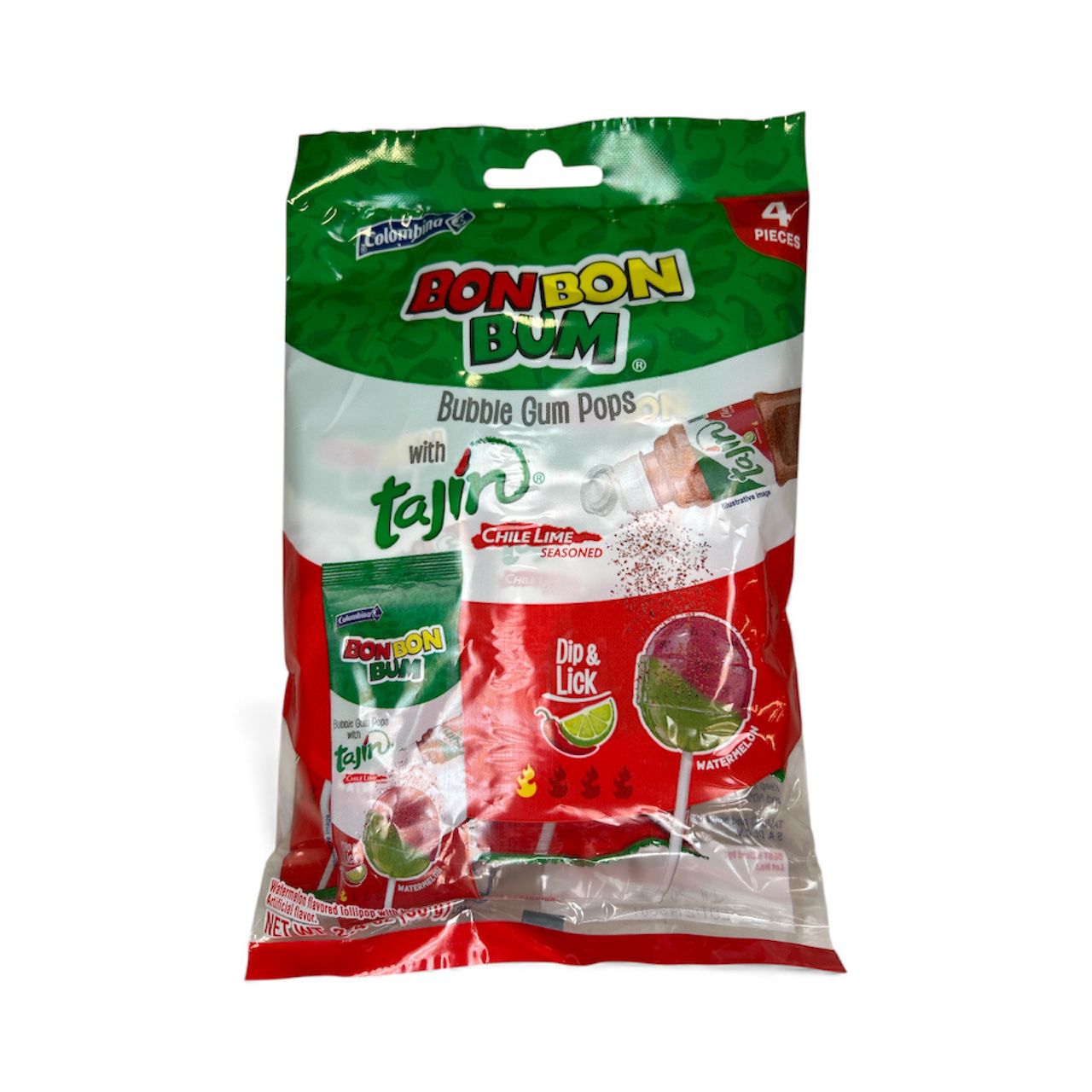Bonbonbum de Sandia con Tajin (bolsa de 4 unidades) Colombina