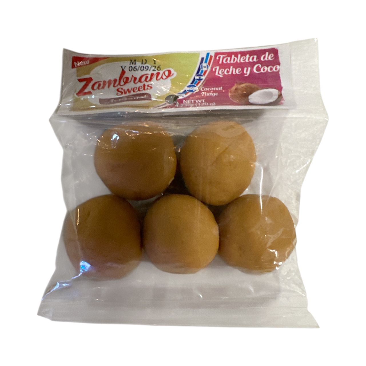 Tableta de Leche y Coco 6 unidades - Dulces Artesanales Zambrano