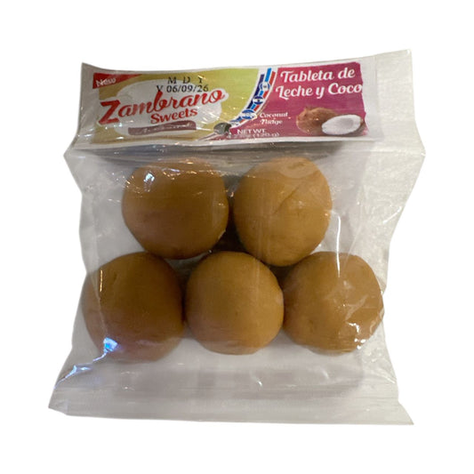 Tableta de Leche y Coco 6 unidades - Dulces Artesanales Zambrano
