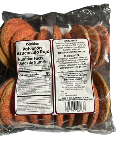 Polvoron Azucarado Rojo 440gr - Tabora