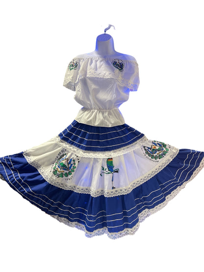 traditional dress from el salvador Salvadoran Casual Girls Special Occasions 4 VivianFongDesignsLLC Salvadoran Traditional casual dress Shop Our El Salvador Flag